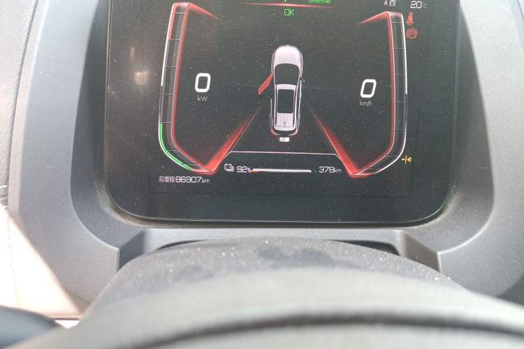 Used BYD Yuan New Energy 2019 EV535 High-Energy Leading Edition Odometer Close Up