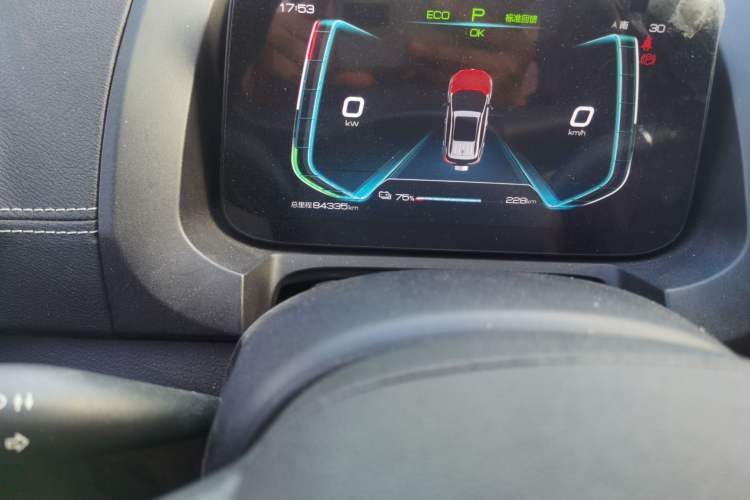 Used BYD Yuan New Energy 2019 EV360 Smart Connect Enjoyment Model Odometer Close Up