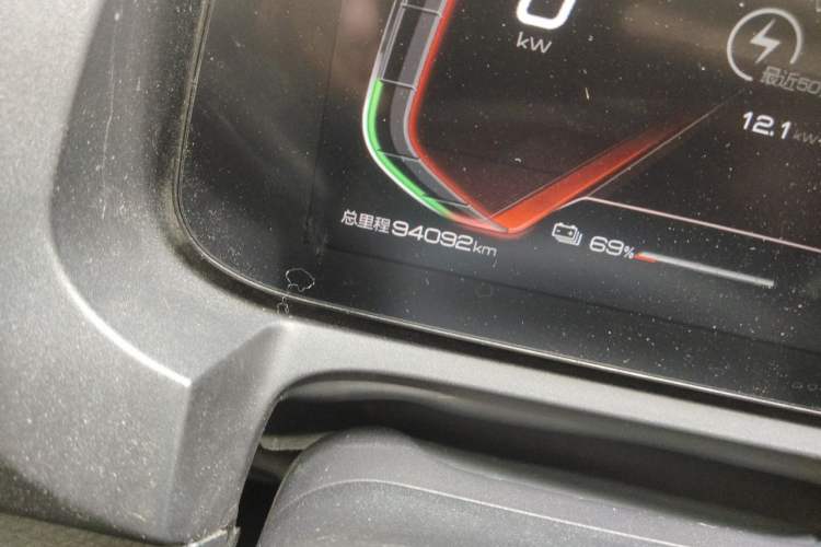 Used BYD Yuan New Energy 2019 EV535 High-Energy Leading Edition Odometer Close Up