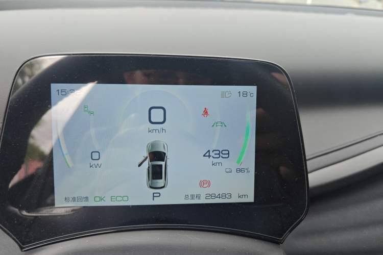 Used BYD Yuan PLUS 2024 Honor Edition 510KM Excellence Model Odometer Close Up