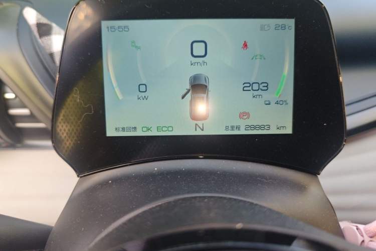 Used BYD Yuan PLUS 2022 510KM Flagship PLUS Odometer Close Up