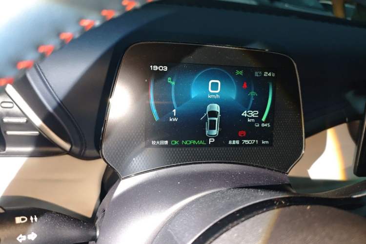Used BYD Yuan PLUS 2022 510 km Flagship Version Odometer Close Up