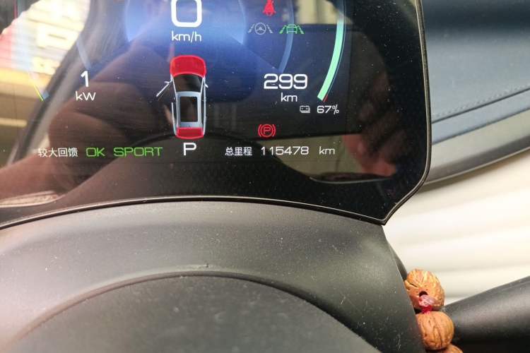 Used BYD Yuan PLUS 2022 510 km Flagship Version Odometer Close Up