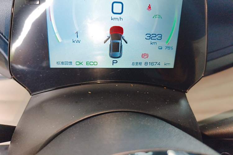 Used BYD Yuan PLUS 2022 430 km Luxury Version Odometer Close Up