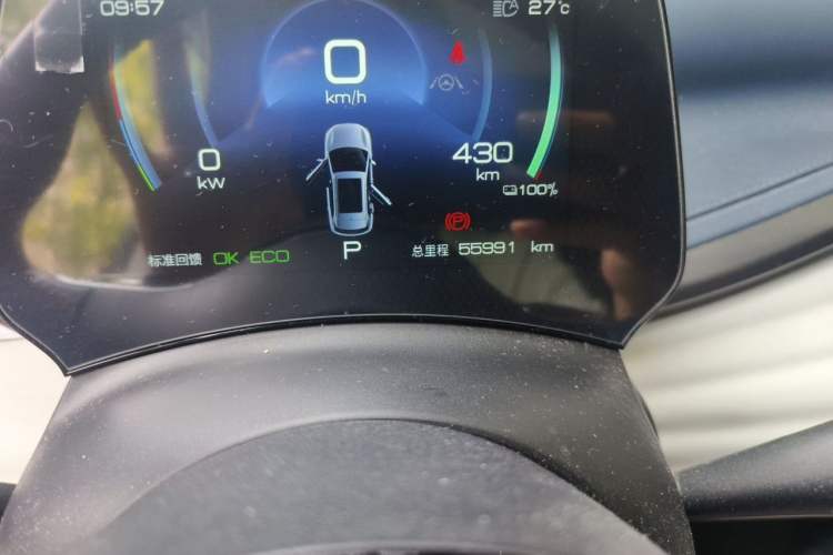 Used BYD Yuan PLUS 2022 430 km Luxury Version Odometer Close Up