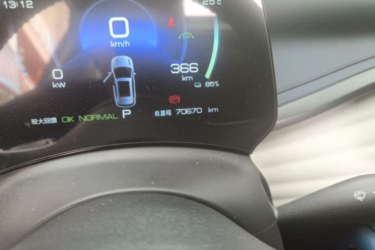 Used BYD Yuan PLUS 2022 430 km Luxury Version Odometer Close Up