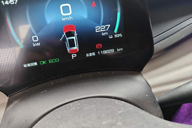 Used BYD Yuan PLUS 2022 430 km Luxury Version Odometer Close Up