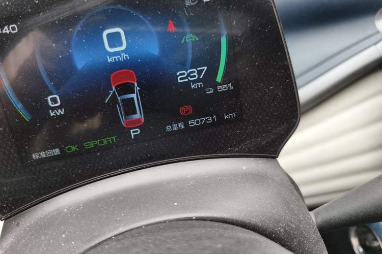 Used BYD Yuan PLUS 2022 430 km Luxury Version Odometer Close Up