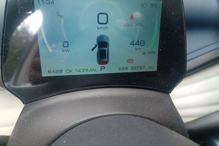 Used BYD Yuan PLUS 2022 510KM Flagship PLUS Odometer Close Up