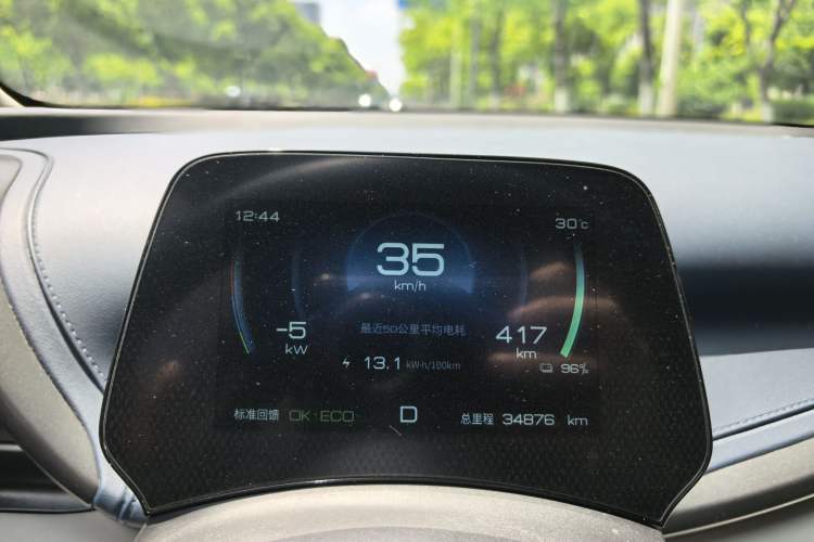 Used BYD Yuan PLUS 2022 430 km Luxury Version Odometer Close Up