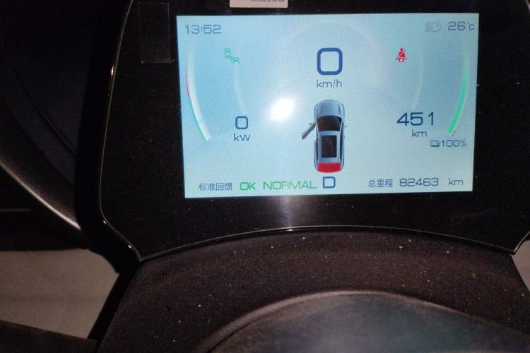 Used BYD Yuan PLUS 2022 510 km Flagship Version Odometer Close Up