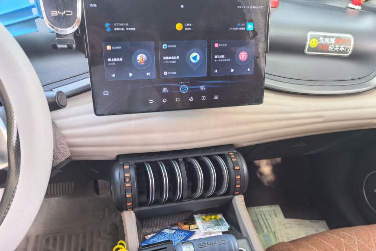 Used BYD Yuan PLUS 2023 Champion Edition 510KM Superior Model Audio And AC Panel