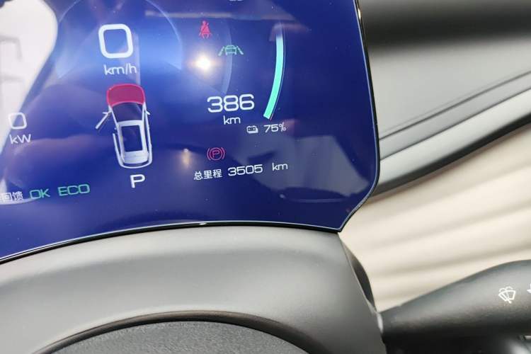 Used BYD Yuan PLUS 2024 Honor Edition 510KM Beyond Model Odometer Close Up