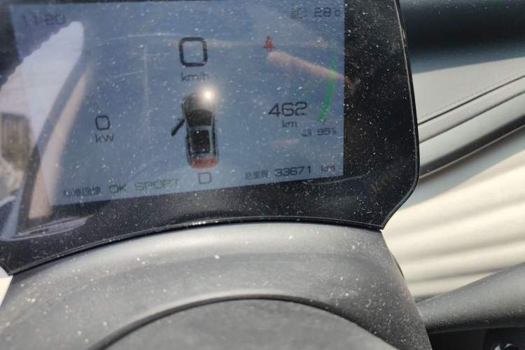 Used BYD Yuan PLUS 2024 Honor Edition 510KM Beyond Model Odometer Close Up
