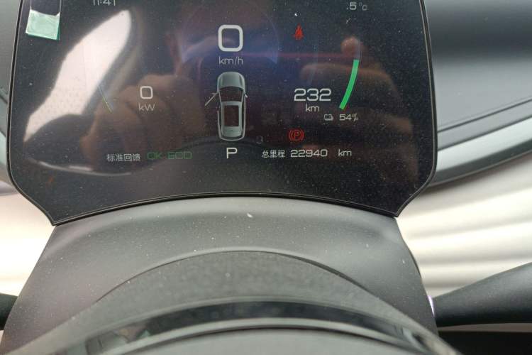 Used BYD Yuan PLUS 2024 Honor Edition 430KM Leading Model Odometer Close Up