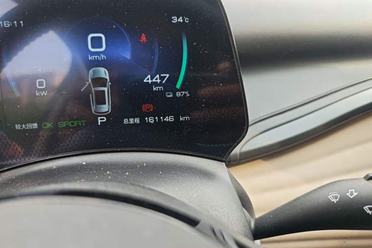 Used BYD Yuan PLUS 2024 Honor Edition 510KM Leading Model Odometer Close Up