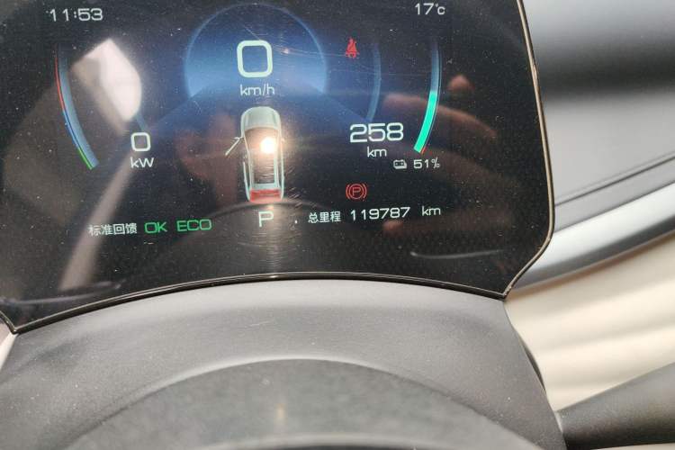 Used BYD Yuan PLUS 2024 Honor Edition 510KM Leading Model Odometer Close Up