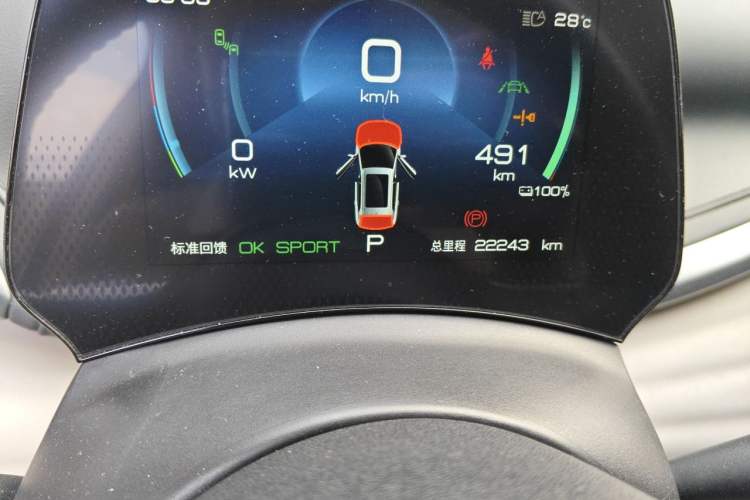 Used BYD Yuan PLUS 2024 Honor Edition 510KM Beyond Model Odometer Close Up