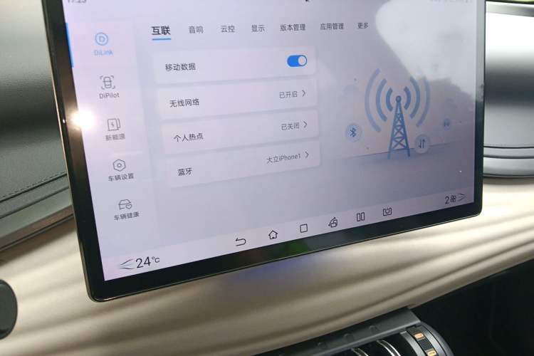 Used BYD Yuan PLUS 2024 Honor Edition 430KM Beyond Model Audio And AC Panel