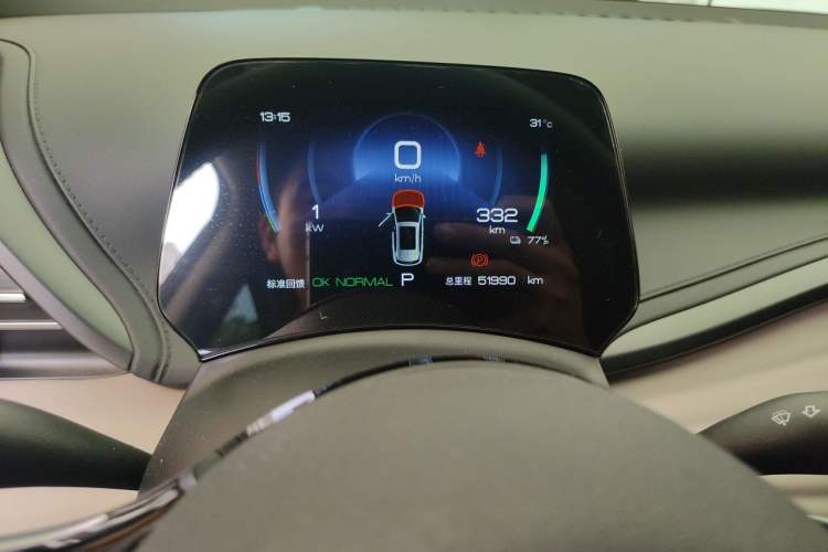 Used BYD Yuan PLUS 2024 Honor Edition 430KM Leading Model Odometer Close Up
