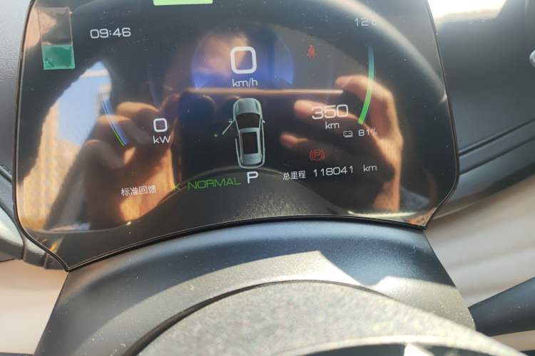 Used BYD Yuan PLUS 2024 Honor Edition 430KM Beyond Model Odometer Close Up