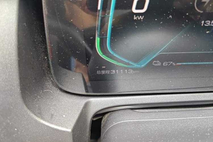Used BYD Yuan Pro 2021 401 km Luxury Version Odometer Close Up