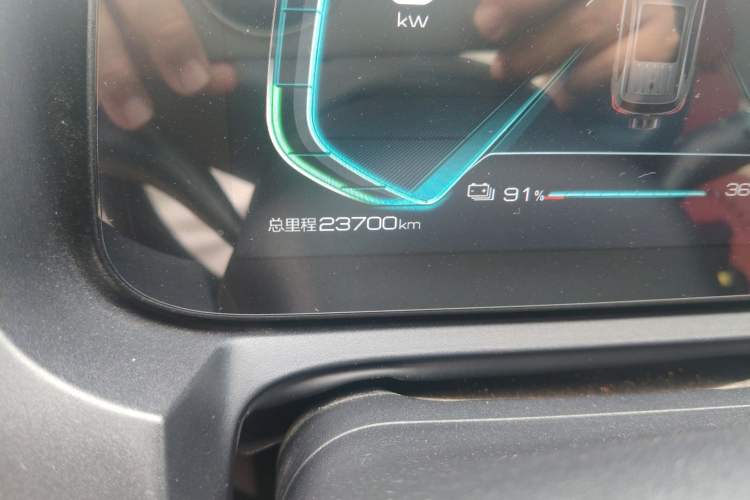 Used BYD Yuan Pro 2021 401 km Luxury Version Odometer Close Up