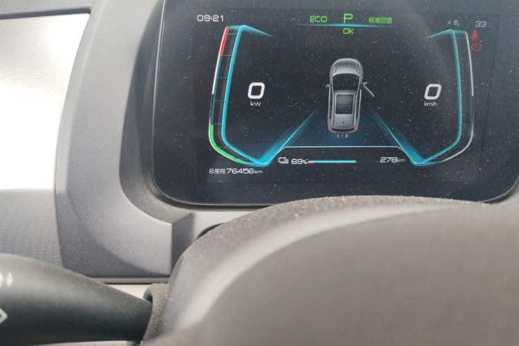 Used BYD Yuan Pro 2021 401 km Luxury Version Odometer Close Up