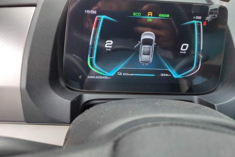 Used BYD Yuan Pro 2021 401 km Luxury Version Odometer Close Up
