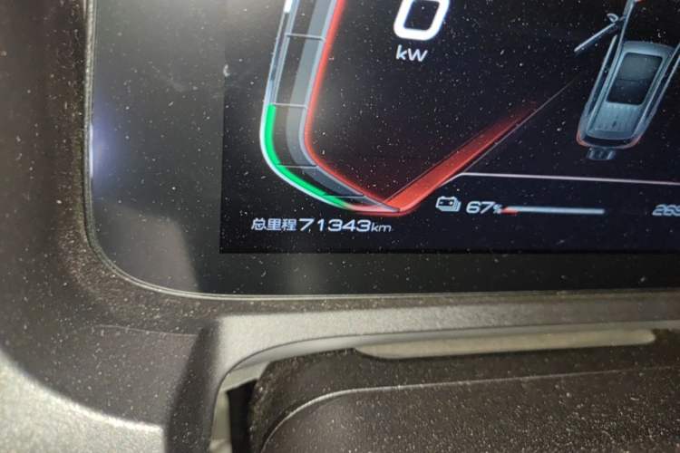 Used BYD Yuan Pro 2021 401 km Luxury Version Odometer Close Up