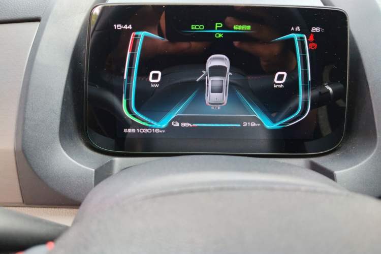 Used BYD Yuan Pro 2023 320KM Luxury Version Odometer Close Up