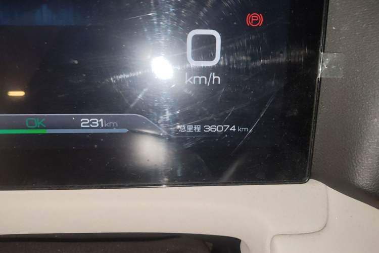 Used BYD Yuan UP 2024 401 km Active Version Odometer Close Up
