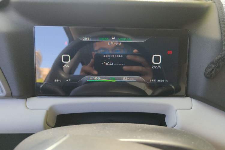 Used BYD Yuan UP 2024 401 km Active Version Odometer Close Up