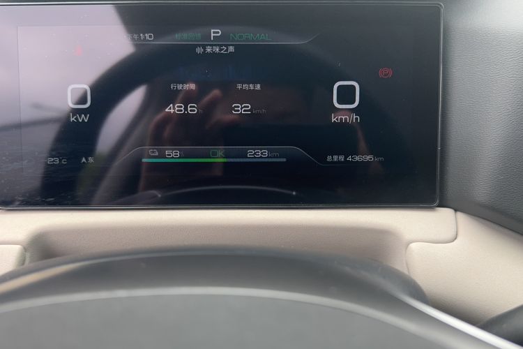 Used BYD Yuan UP 2024 401 km Active Version Odometer Close Up