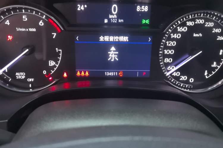 Used Cadillac CT4 2021 28T Luxury Model Odometer Close Up