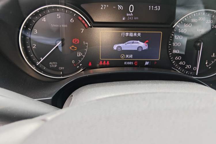 Used Cadillac CT4 2021 28T Luxury Model Odometer Close Up
