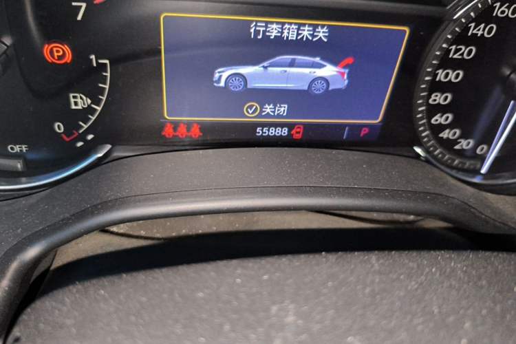 Used Cadillac CT5 2021 28T Luxury Model Odometer Close Up