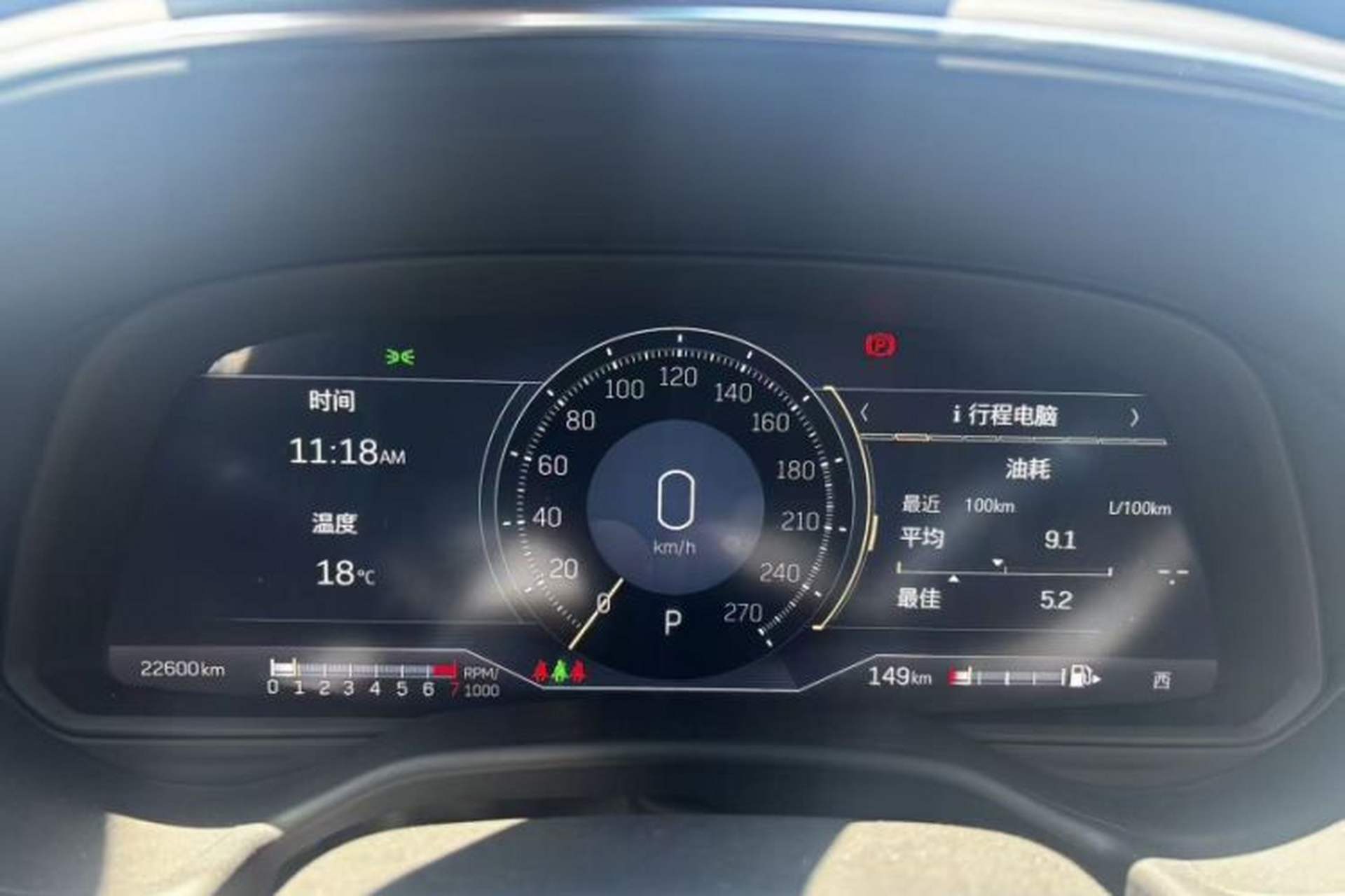 Used Cadillac CT5 2023 28T Prestige Model Odometer Close Up