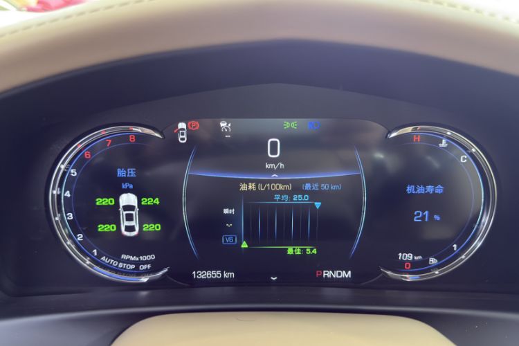 Used Cadillac CT6 2016 40T Platinum Edition Odometer Close Up