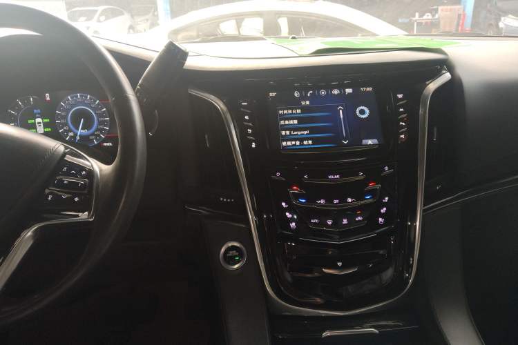 Used Cadillac Escalade 2017 6.2L ESV Platinum Edition Extended Model Audio And AC Panel