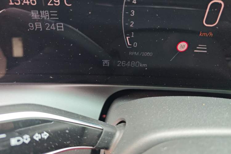 Used Cadillac GT4 2023 25T Luxury Model Odometer Close Up