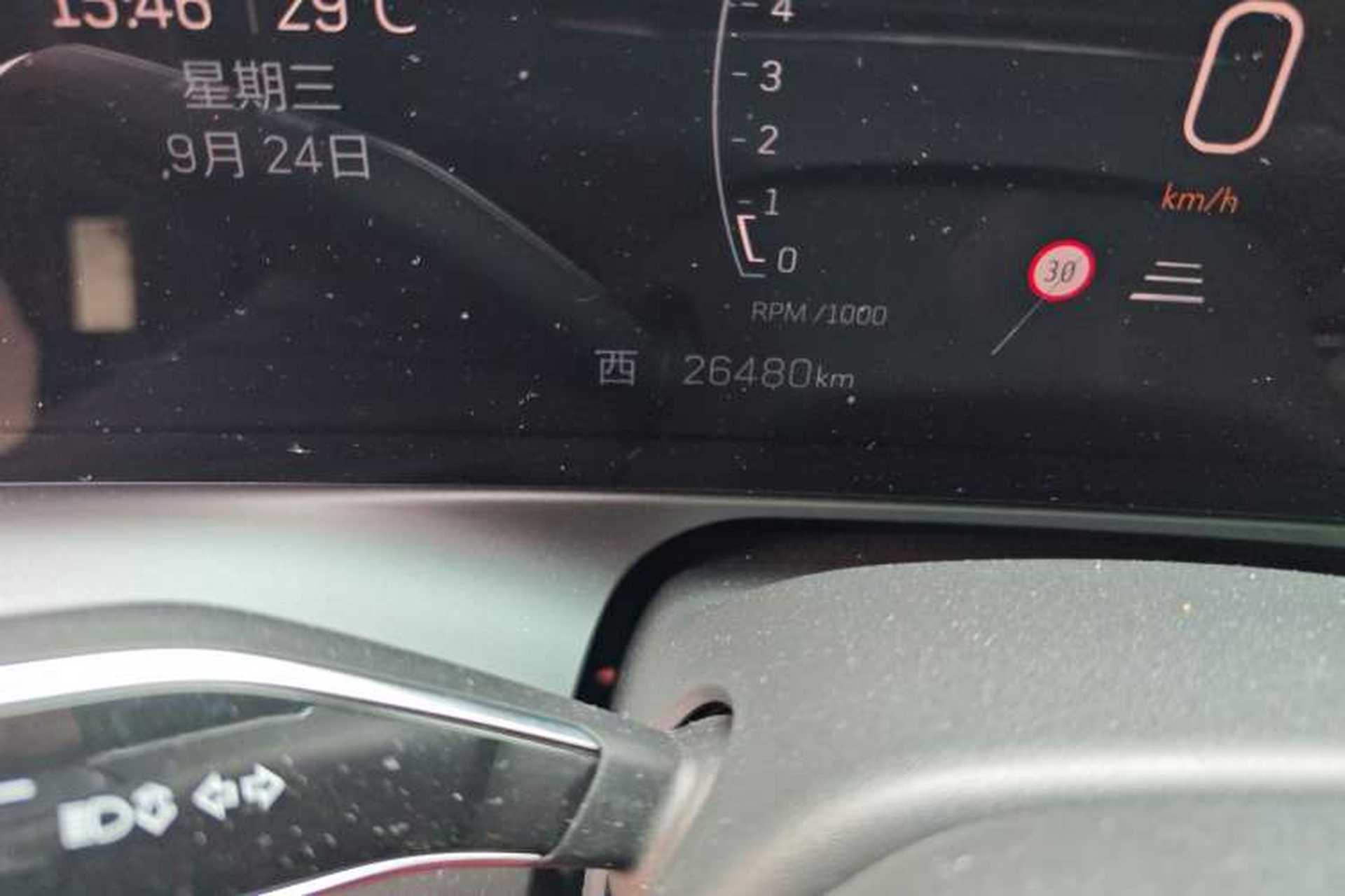 Used Cadillac GT4 2023 25T Luxury Model Odometer Close Up