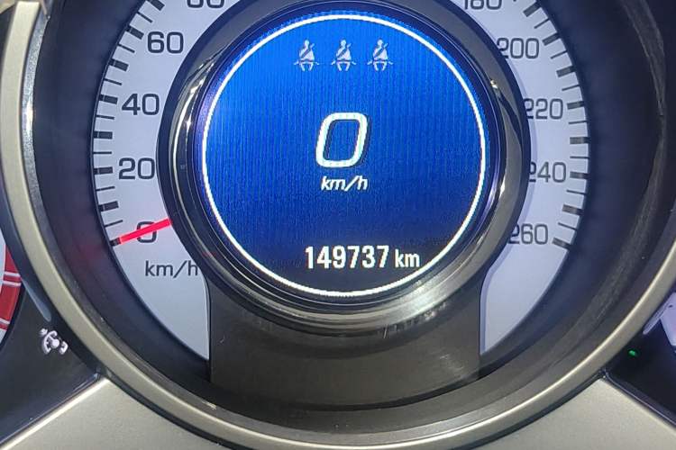Used Cadillac SRX 2012 3.0L Elite Edition Odometer Close Up