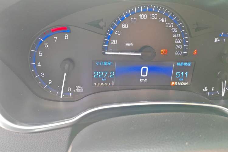 Used Cadillac SRX 2013 3.0L Elite Model Odometer Close Up