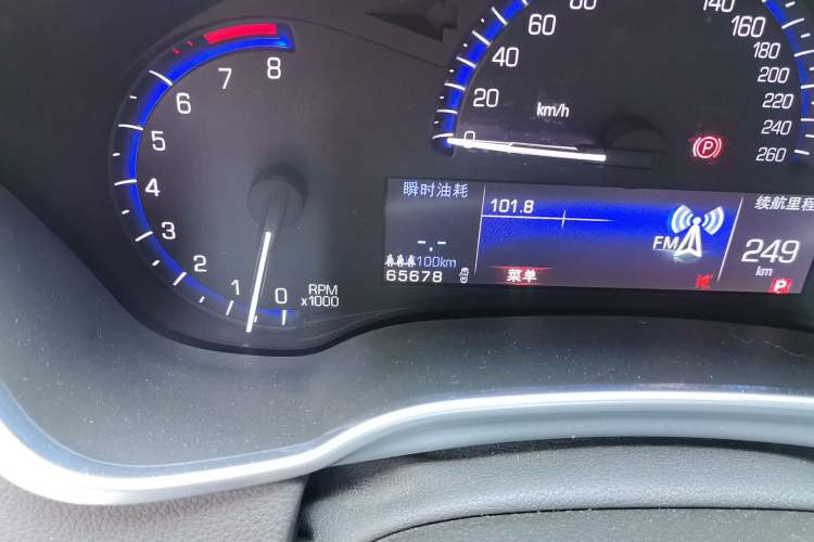 Used Cadillac SRX 2013 3.0L Luxury Model Odometer Close Up