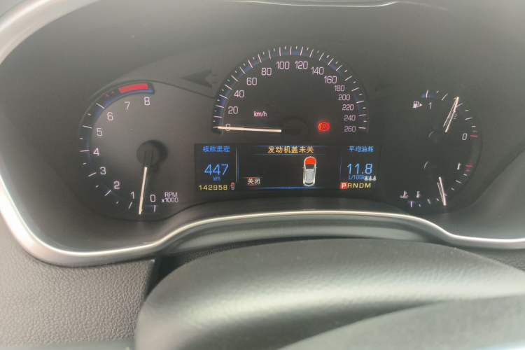 Used Cadillac SRX 2013 3.0L Elite Model Odometer Close Up