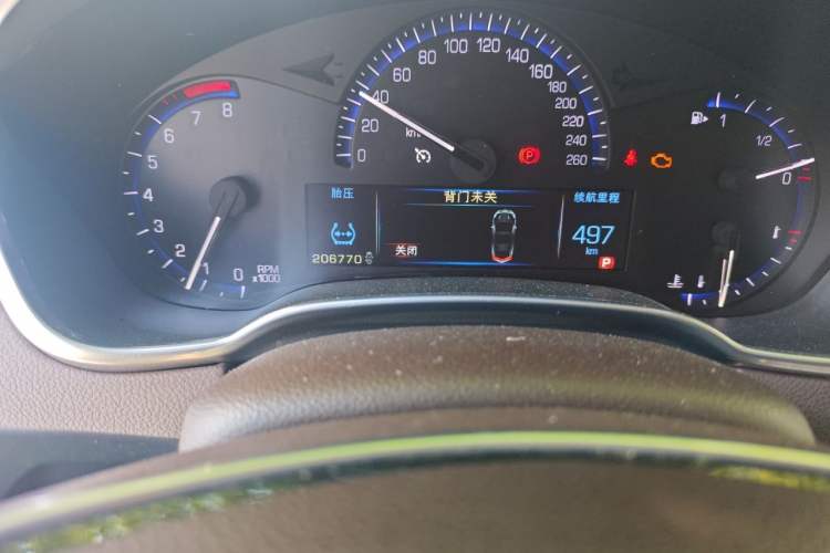 Used Cadillac SRX 2013 3.0L Elite Model Odometer Close Up