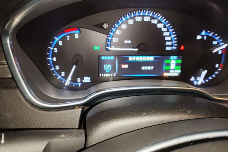 Used Cadillac SRX 2014 3.0L Elite Model Odometer Close Up