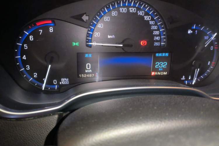 Used Cadillac SRX 2014 3.0L Comfort Model Odometer Close Up