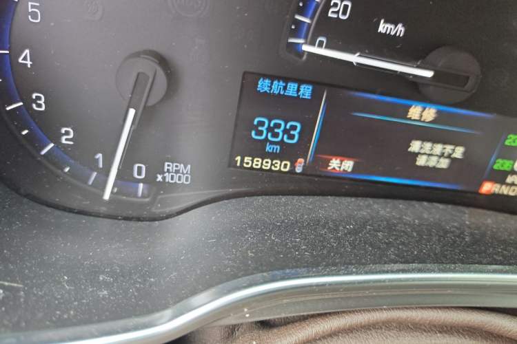 Used Cadillac SRX 2014 3.0L Elite Model Odometer Close Up